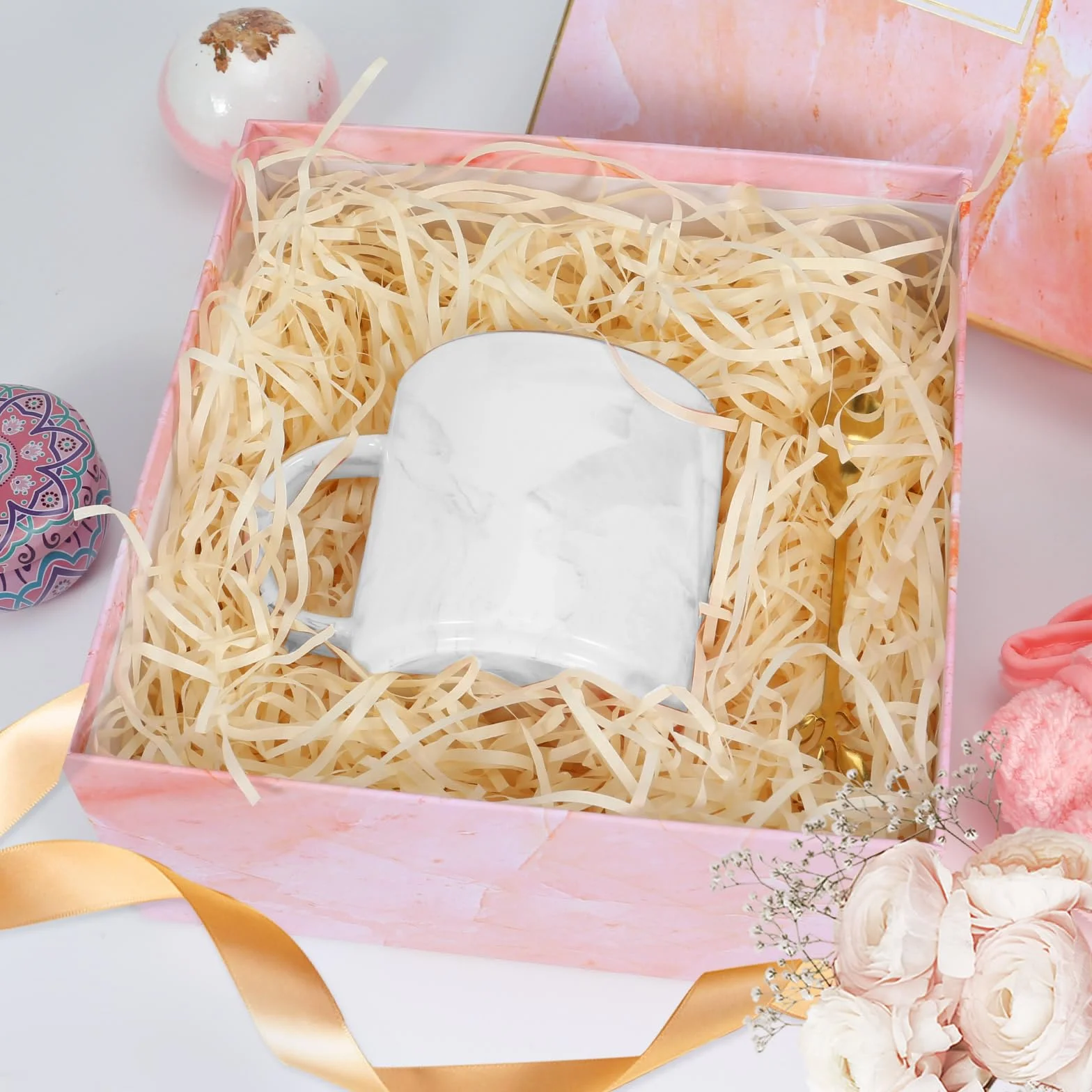 Papier Déchiqueté 150g, Remplissage Panier Cadeau, Raffia Papier de Soie (Champagne)