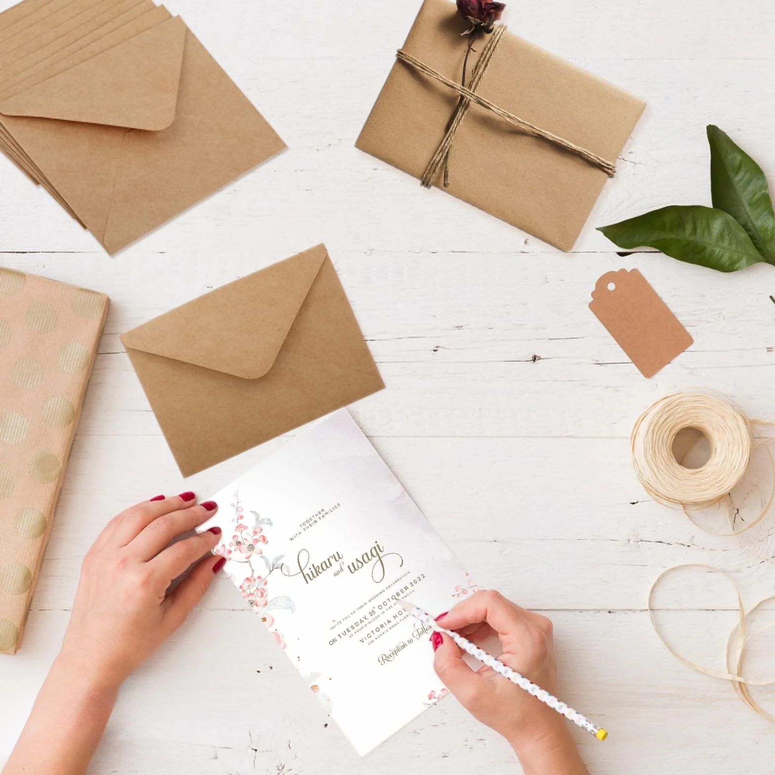 Enveloppes en Papier Kraft B6 13x18 120 g/m² Mariage Faire Part Lettres Cartes Invitations