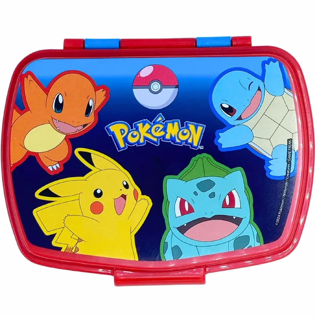 Pokemon Boîte à Déjeuner pour Enfants, Lunchbox Portable 18x5x13 CM