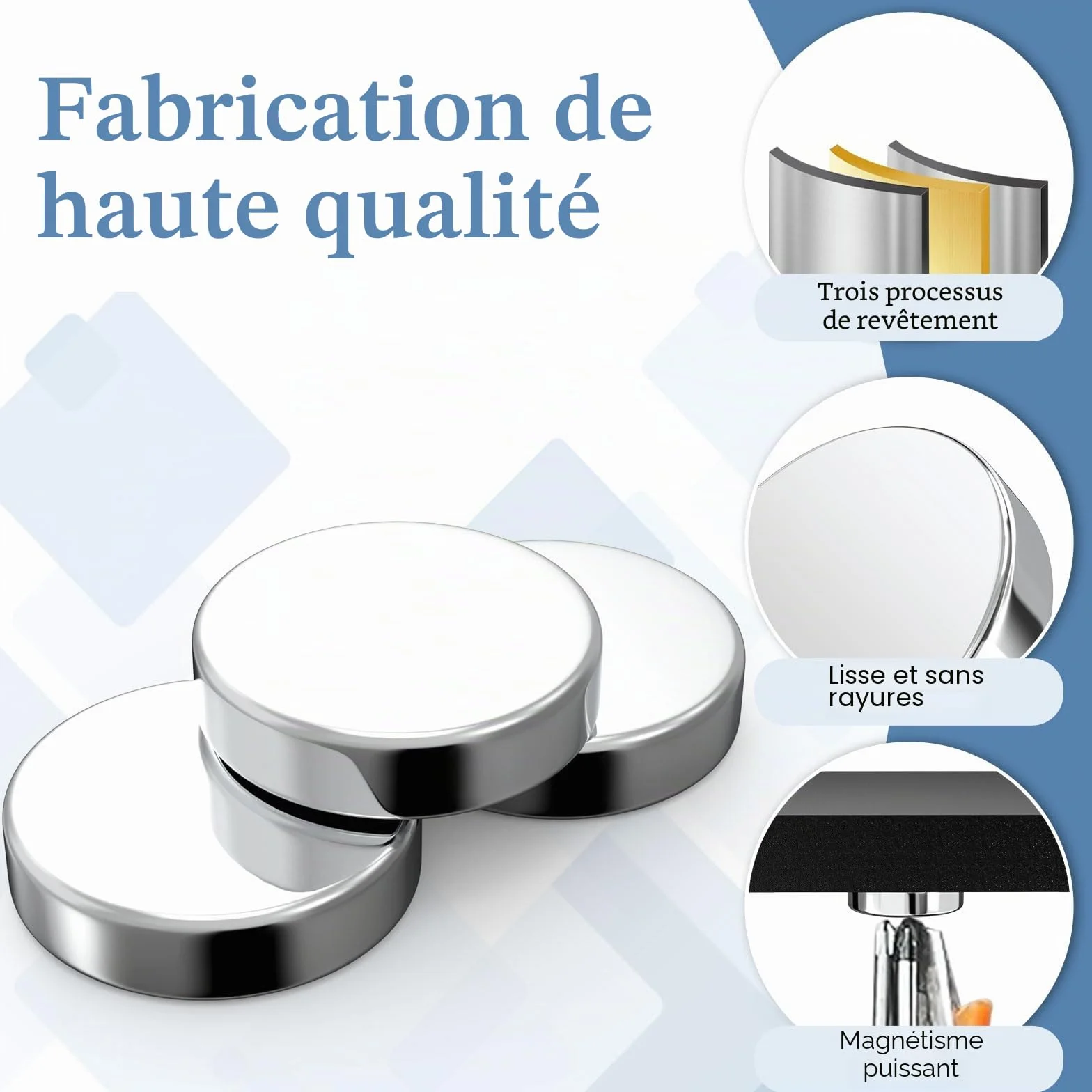Aimants Néodyme Puissants 5×2 mm Lot de 100 pour Réfrigérateur Tableau