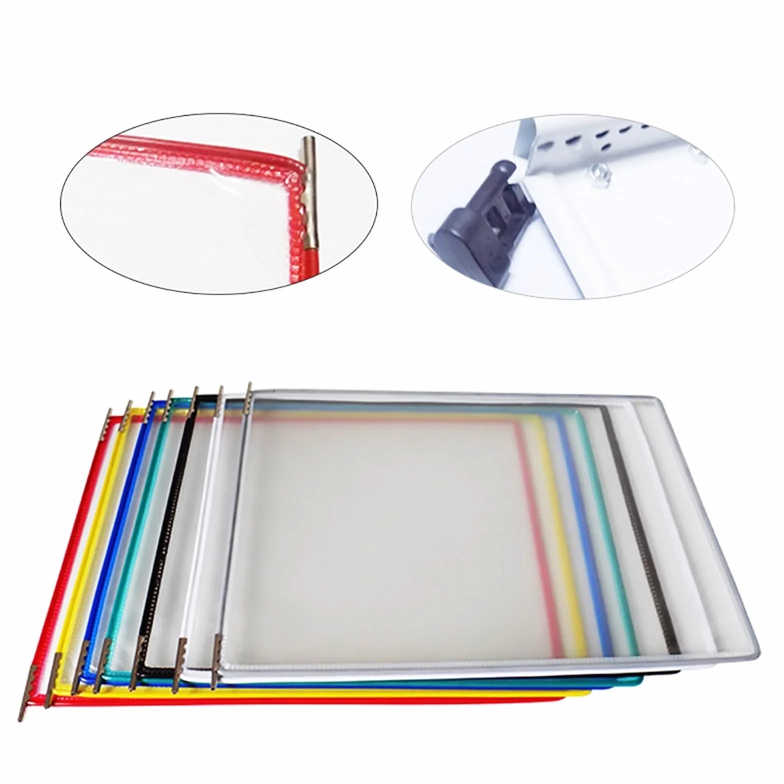 Porte Vue Detachable A4, Support Kit Mural Document Métal 40 Pochettes, Vario Coloris