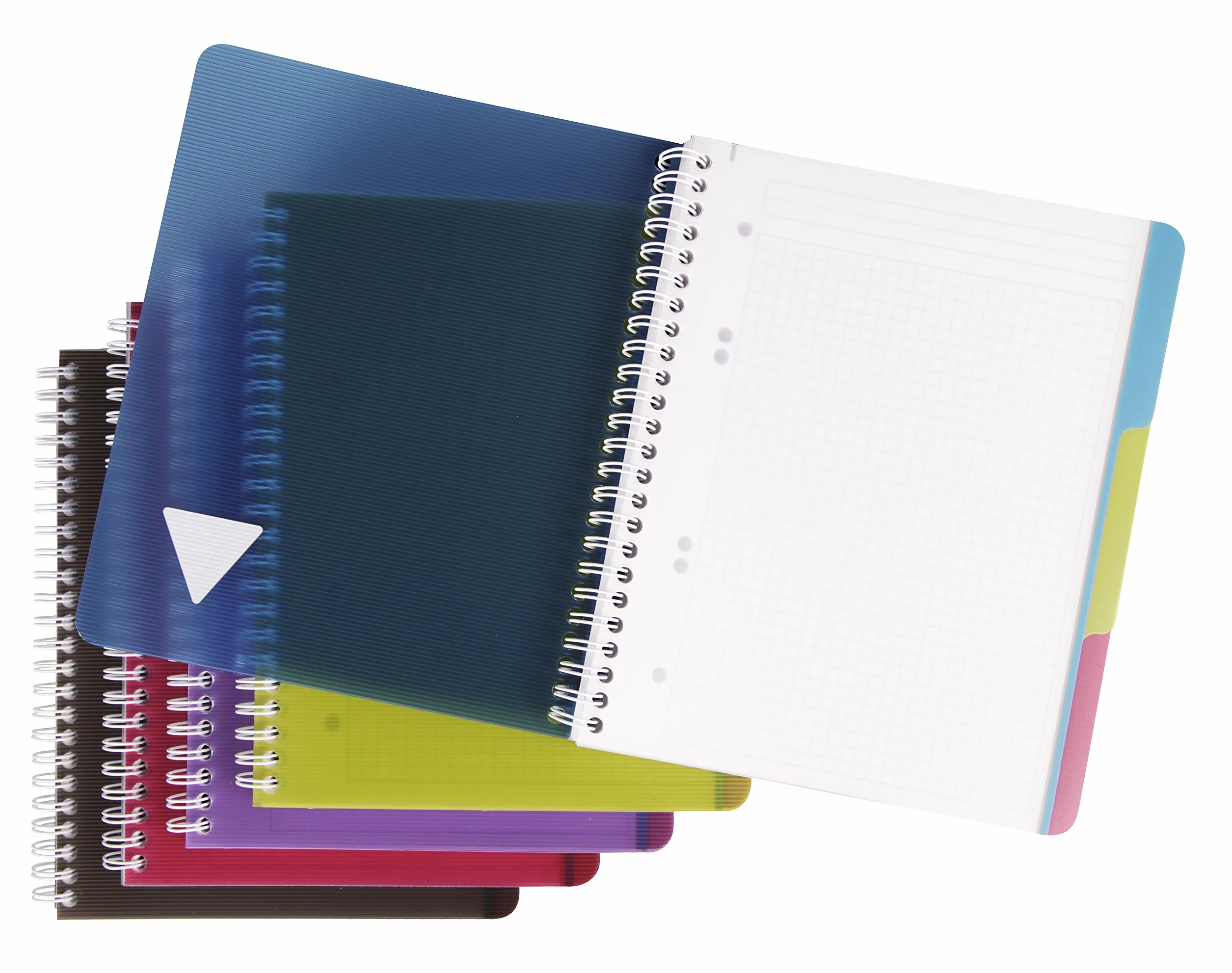 Clairefontaine Linicolor Intensive Evolutiv'Book A5+ 16x21cm Carnet à Spirale Perforé 180 Pages Petits Carreaux 90g