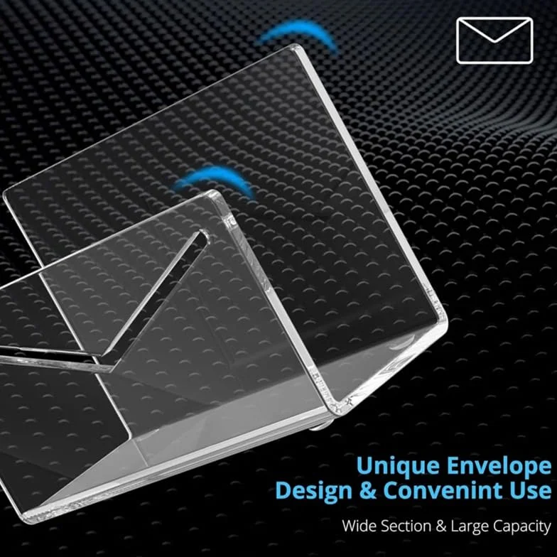 Porte-Courrier Organisateur en Acrylique pour Comptoir, Ensemble de Tri de Courrier pour Bureau