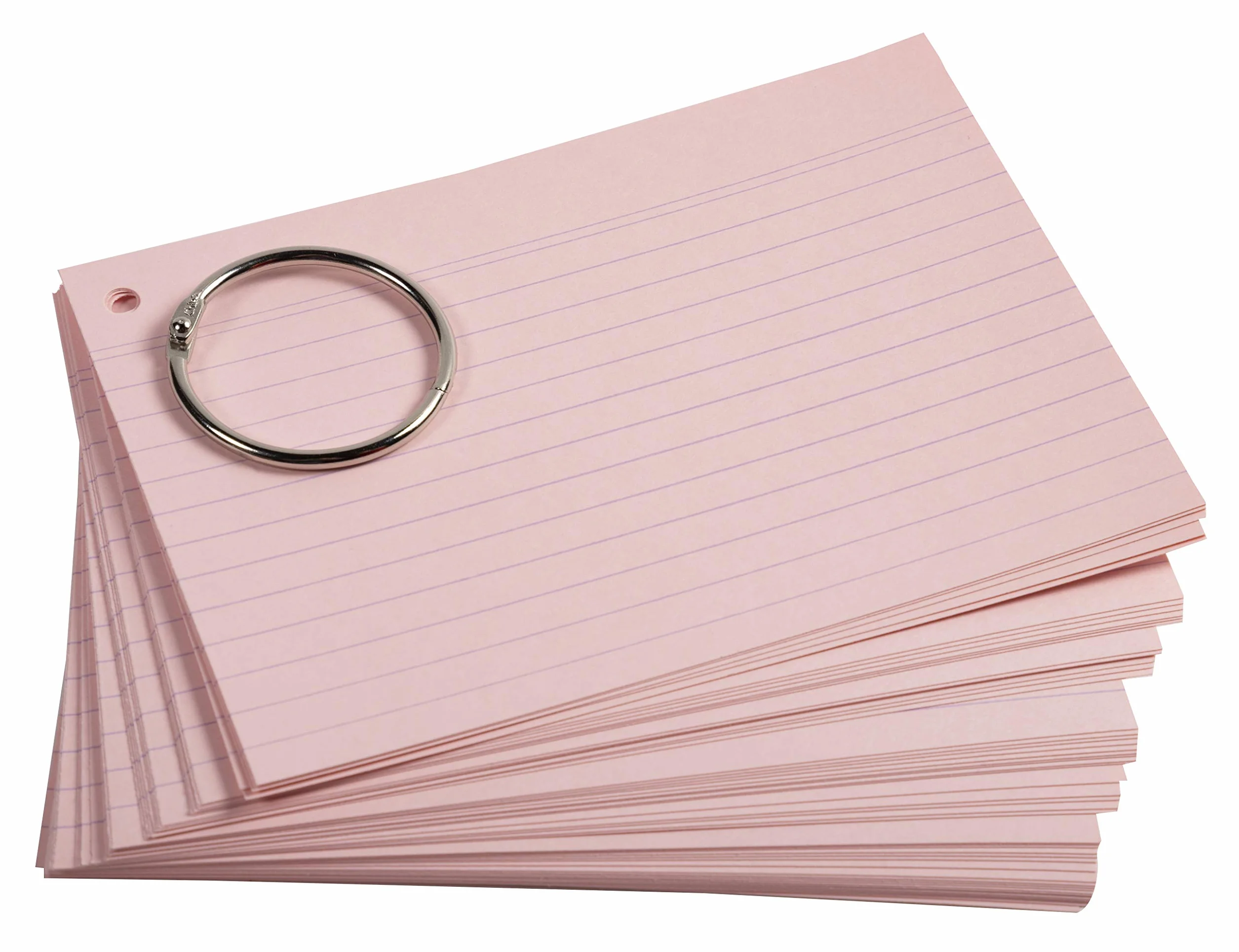 Exacompta Flashcards A6 bristol ligné perforé 50 pièces paquet