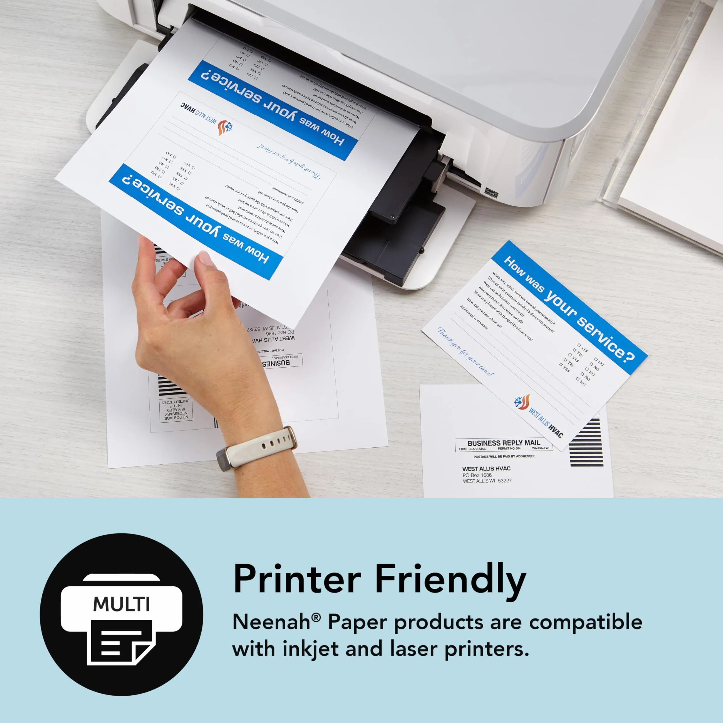 Neenah Papier cartonné 21,6 x 27,9 cm 163 g/m² blanc 94 luminosités 300 feuilles