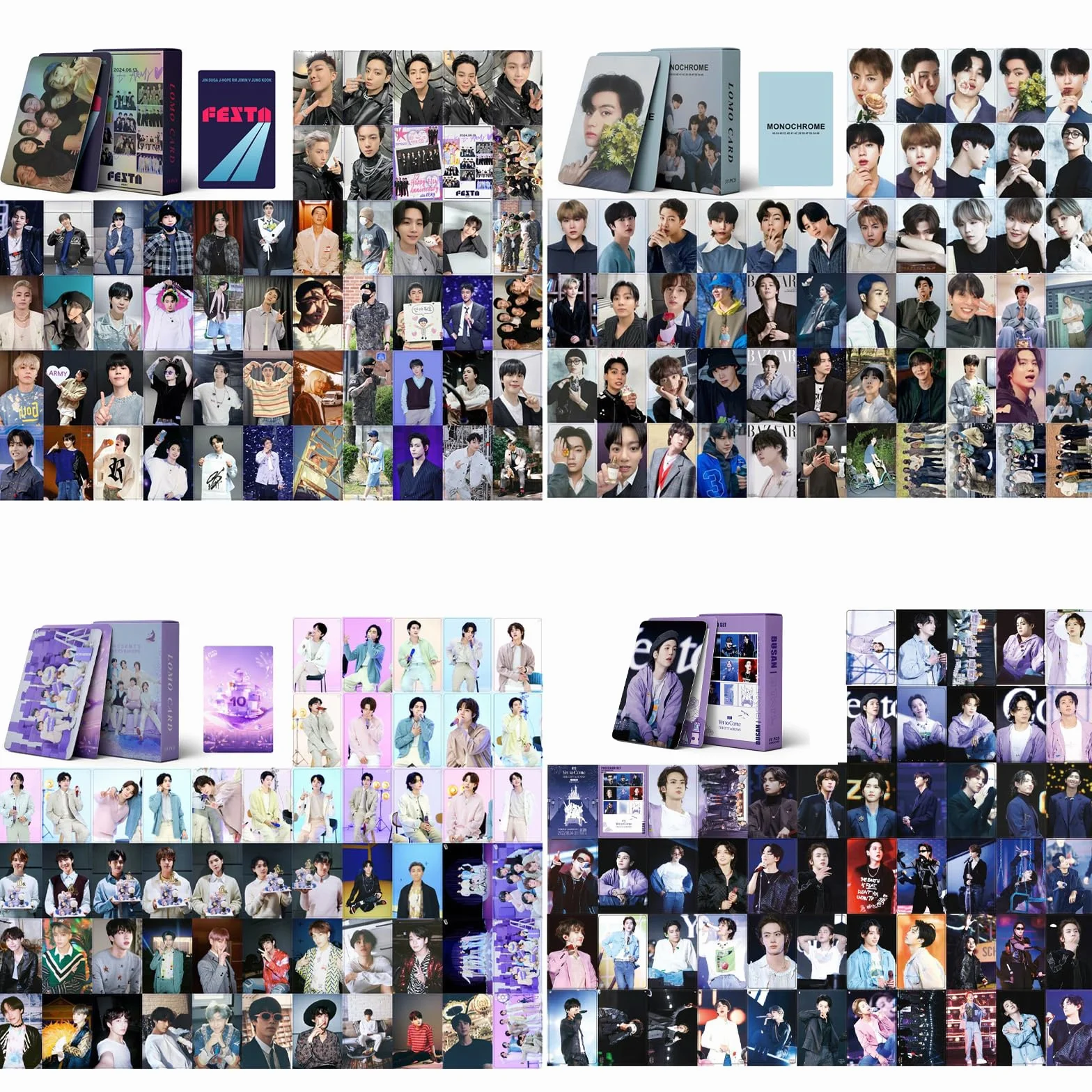 BT Lomo Lot de 220 Cartes Photo pour Fans ARMY