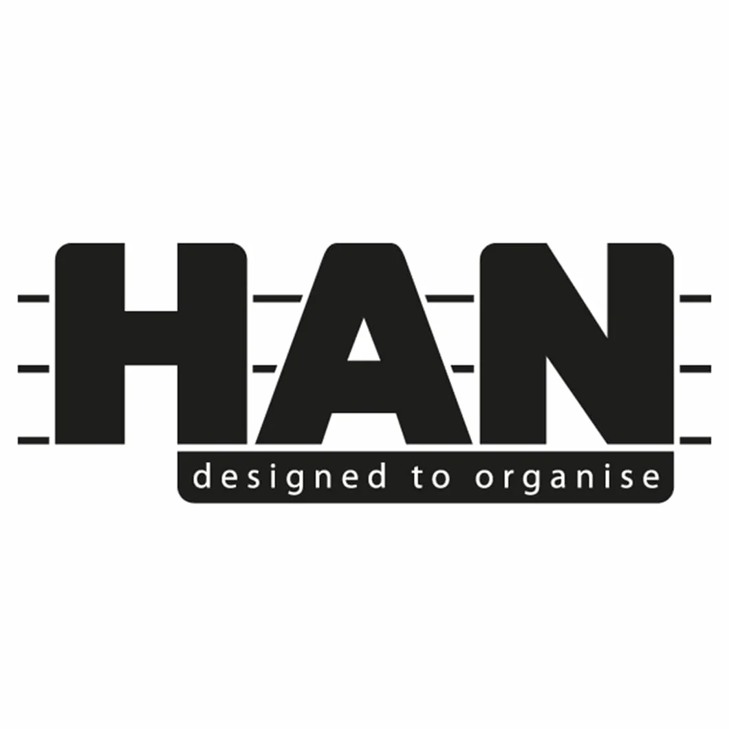HAN 955-0-1-11 bac à fiches A5 vert, pour 1300 fiches, 2 séparateurs à onglet, gris clair