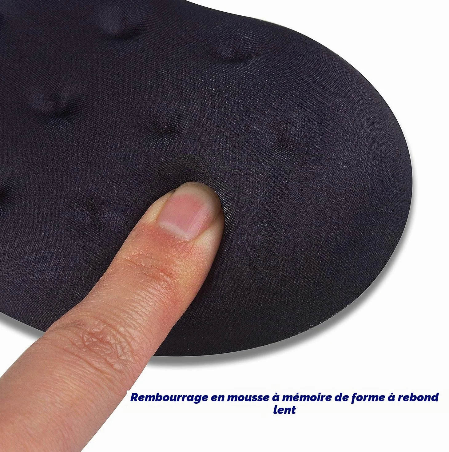 Brila Mouse Wrist Rest Coussin de soutien Pad pour ordinateur portable PC Gaming - Mousse à mémoire de forme Gel Motif ergonomie trous de massage