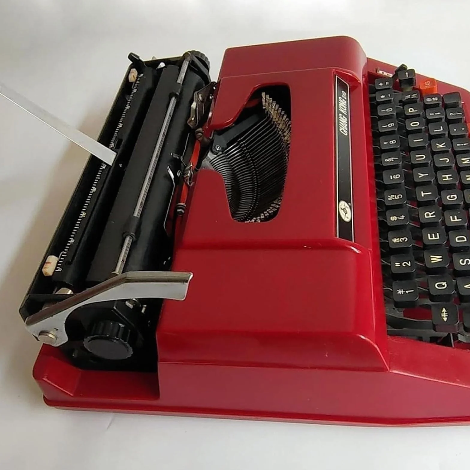 Machine à écrire Manuelle Classique à l'ancienne, Portable Traditionnelle mécanique, étui Rouge, caractères lisibles