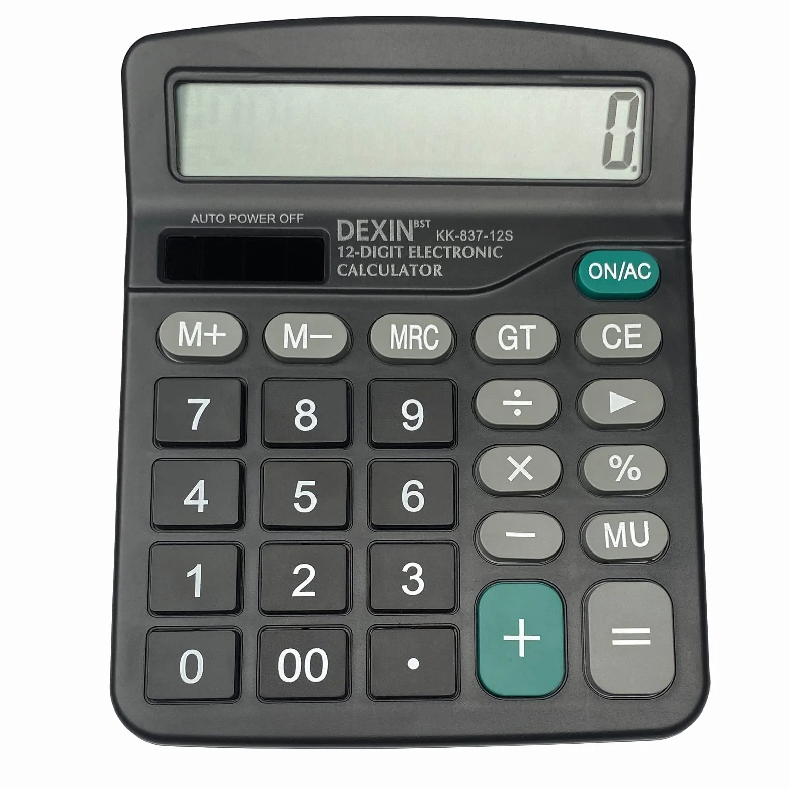 Calculatrice de Bureau Solaire Grand Boutons Écran LCD 12 Chiffres Nior