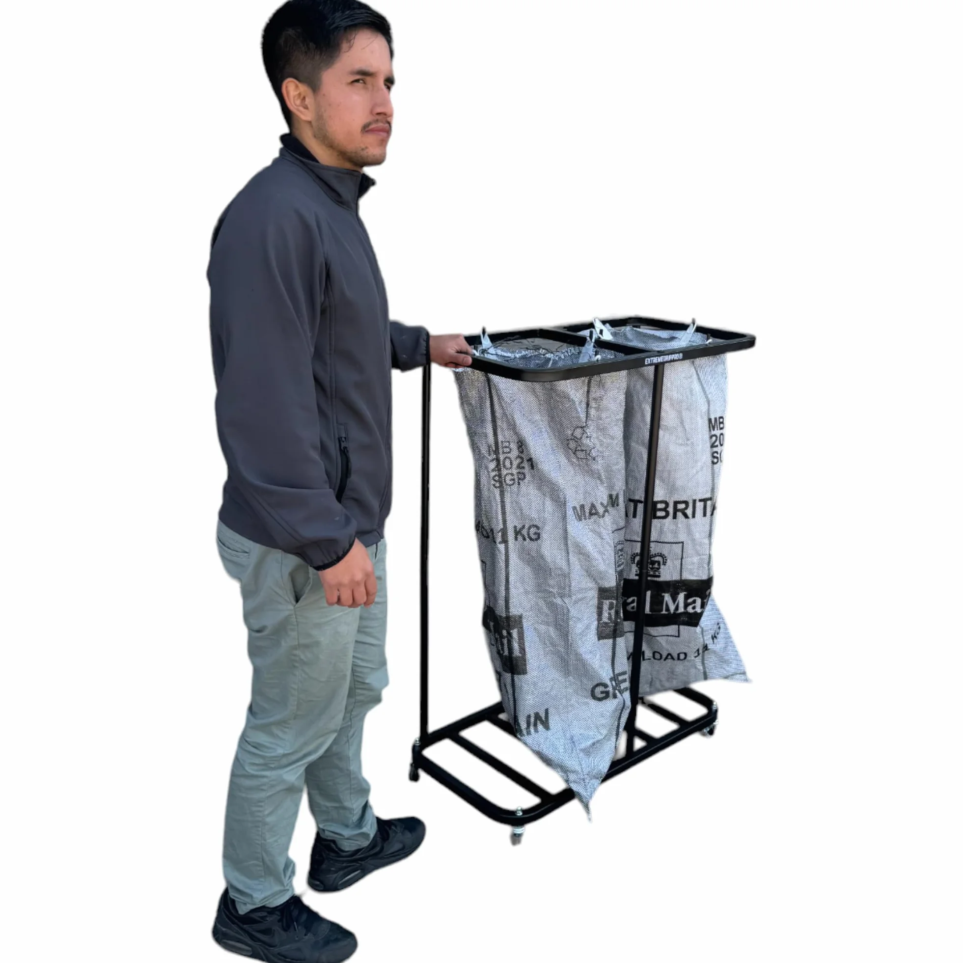Porte-courrier double sac de tri pour sacs postaux