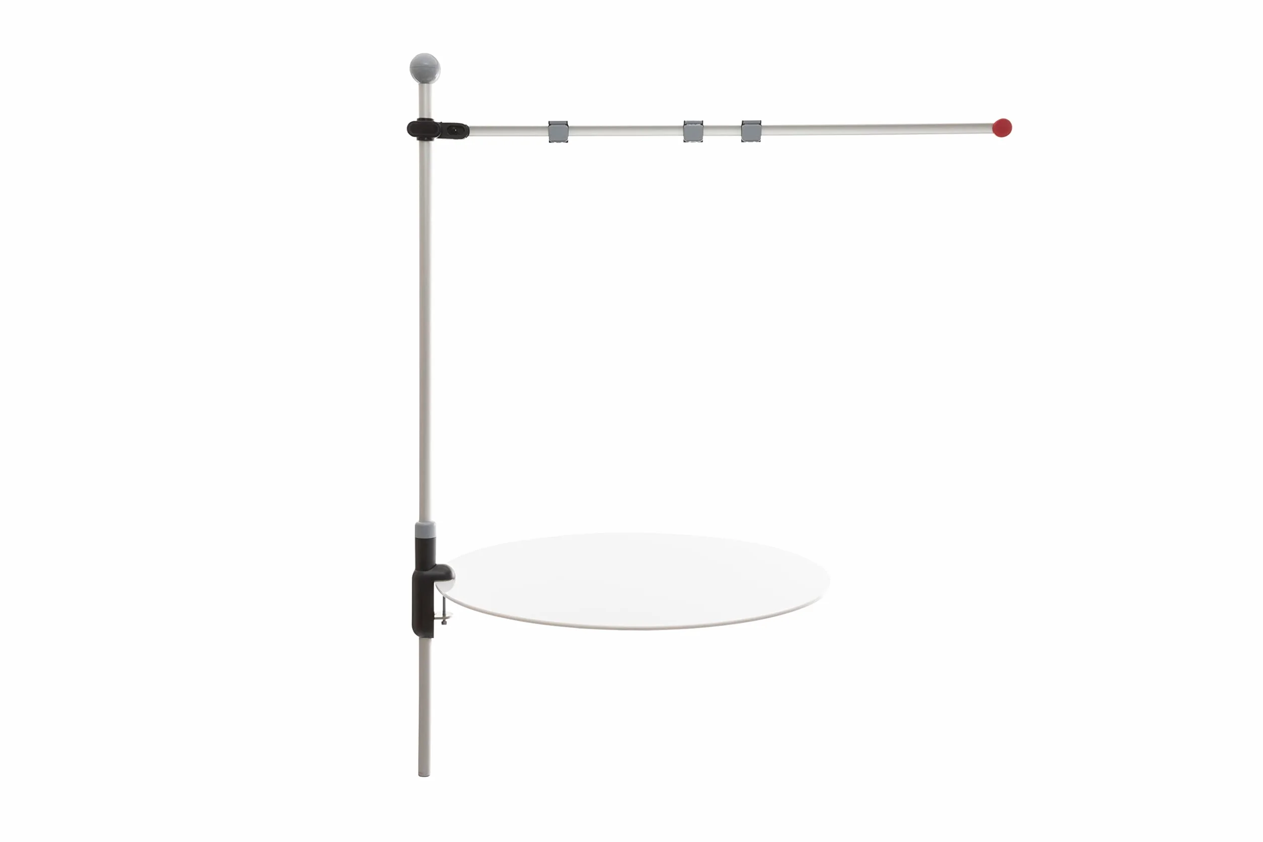 MAUL Porte-Plans de Table pour Poster Plan A0, 2 Bras Pivotants Réglables, Noir/Gris