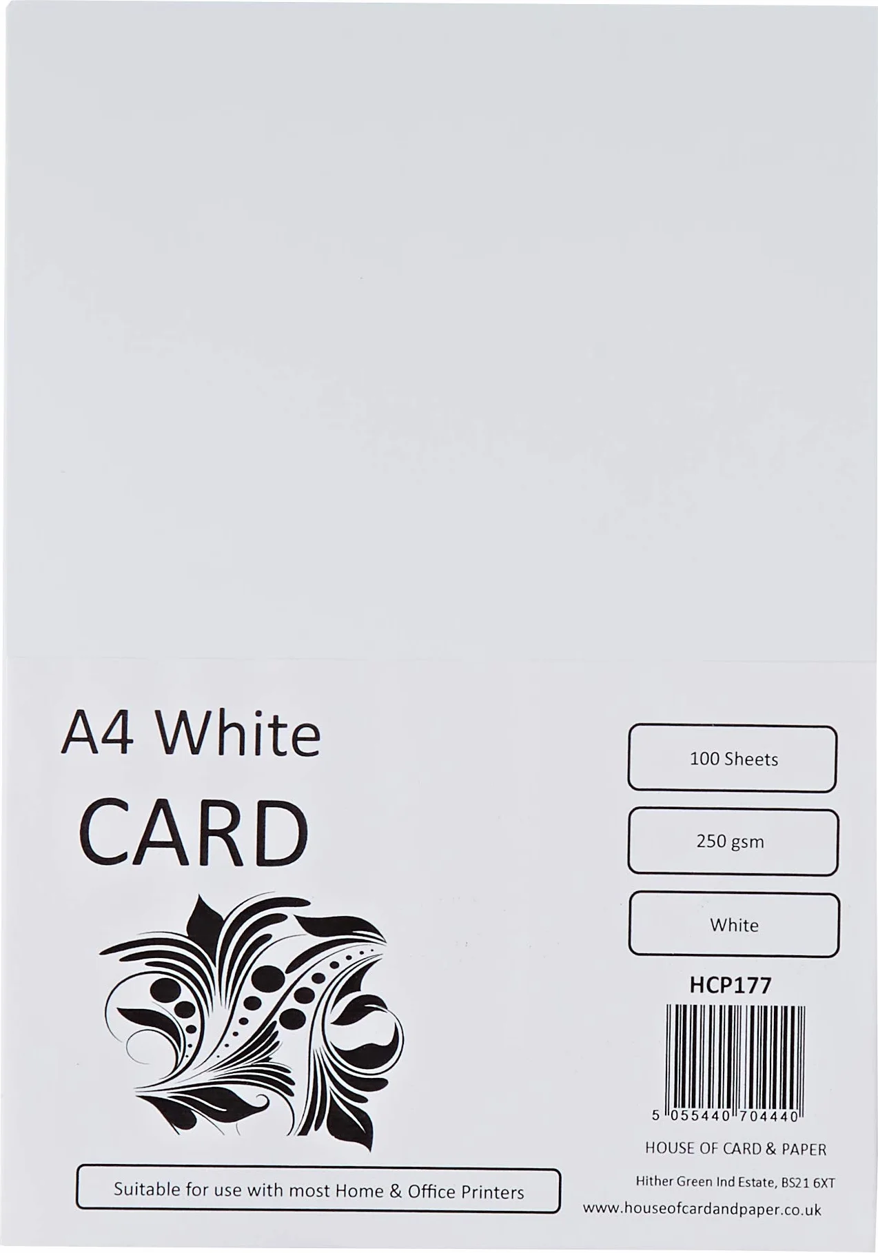 HCP Card Cartons 250 g/m² Format A4 Blanc Lot de 100 feuilles
