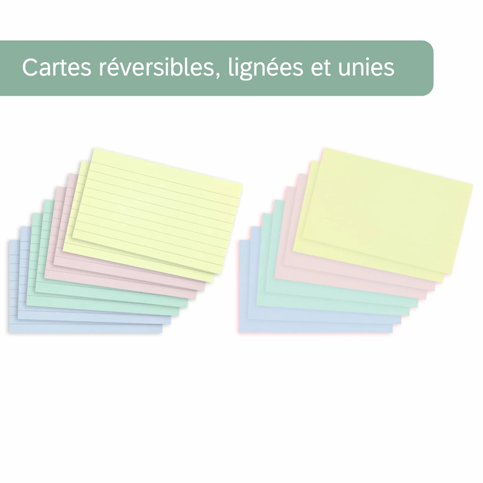 Flashcards Summit, Fiche Bristol, 7.5 x 12.5cm, Paquet de 400, Couleurs Assorties