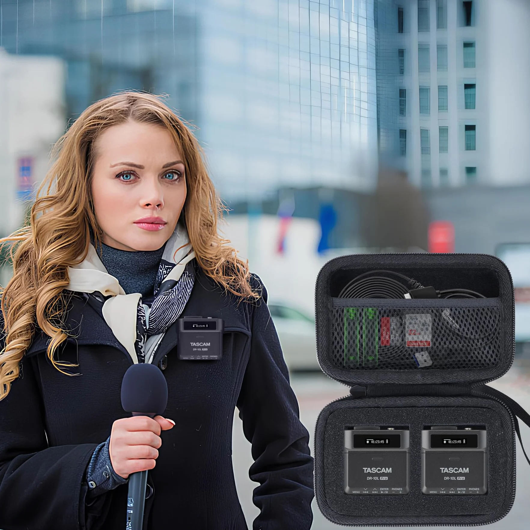 Étui Housse Cas pour Tascam DR-10L Pro Enregistreur Audio Numérique