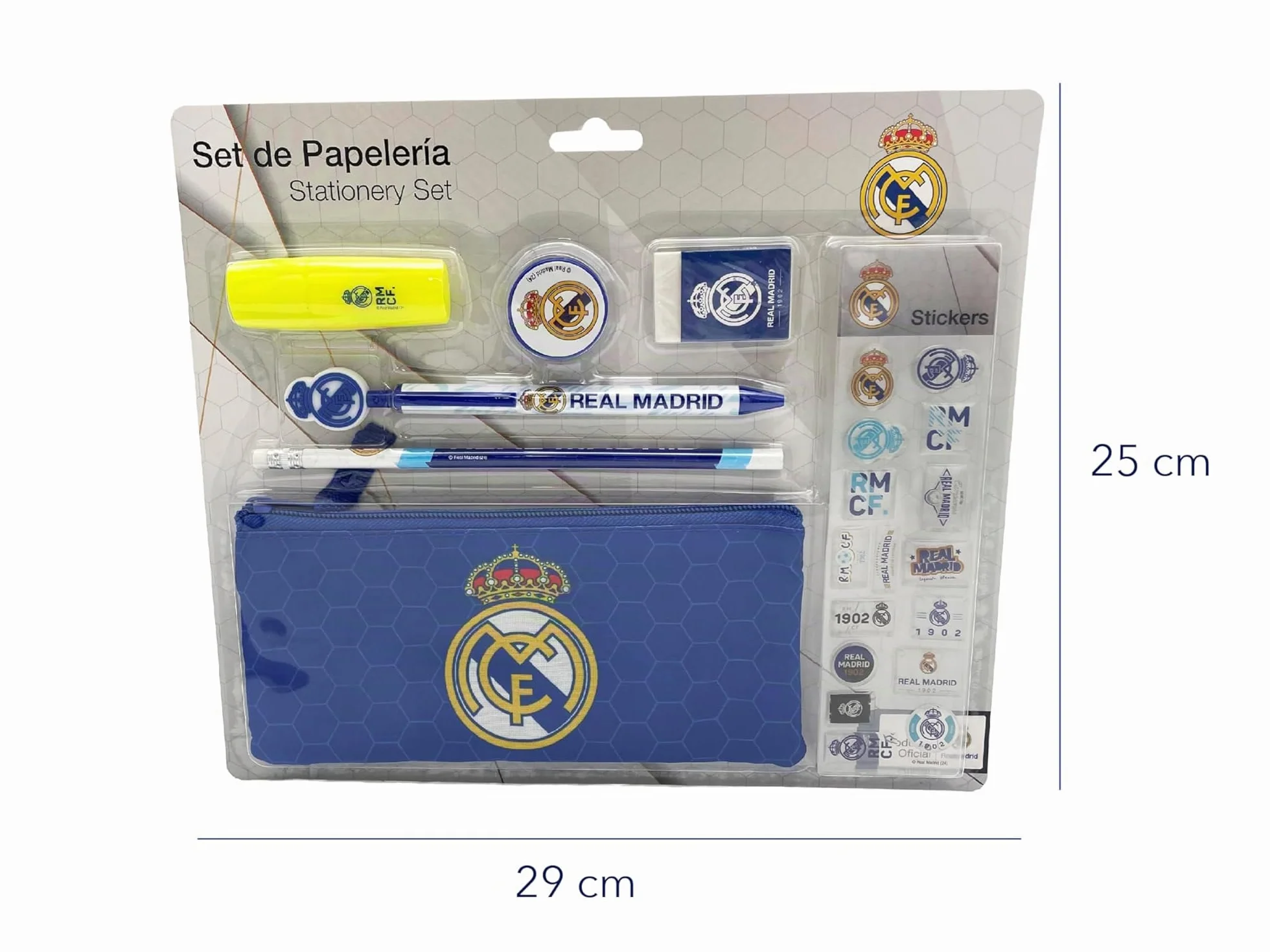 Real Madrid Set de papeterie bleu officiel