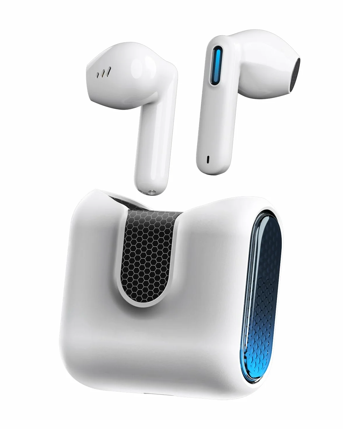 Écouteur Traducteur Instantané IA NE49 5-1, 150 Langues 6 Modes, Bluetooth 6.0, Autonomie 40h, Blanc