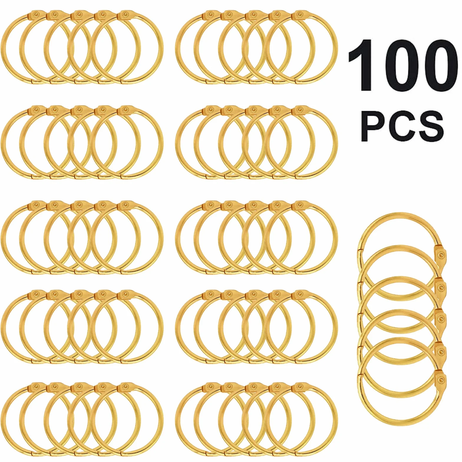 Anneaux de reliure en métal 19 mm Vegena Lot de 100 pour livres et albums de scrapbooking