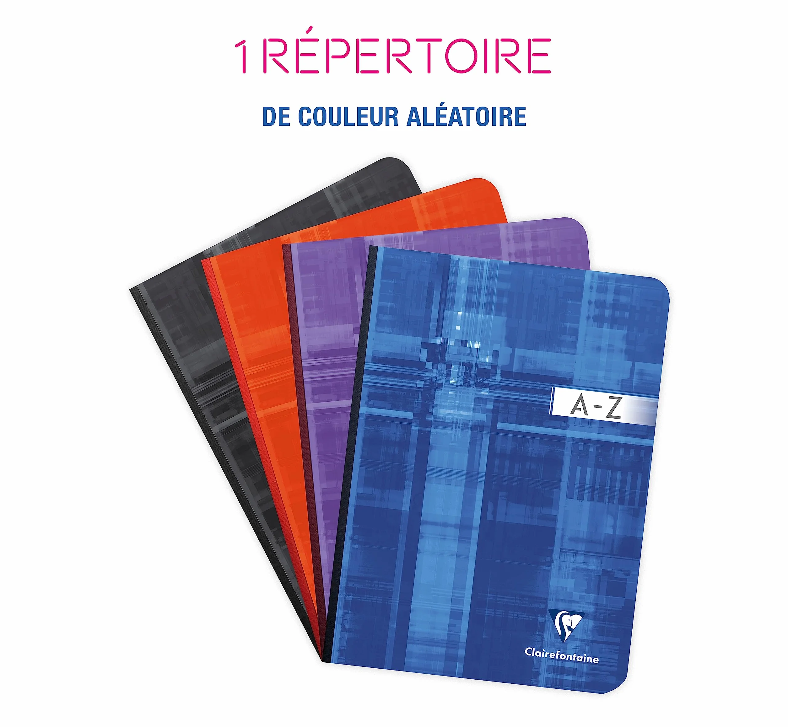 Clairefontaine 9549C Un Répertoire Brochure Dos Toilé A5 14,8x21 cm 192 Pages Petits Carreaux Papier Blanc 90 g