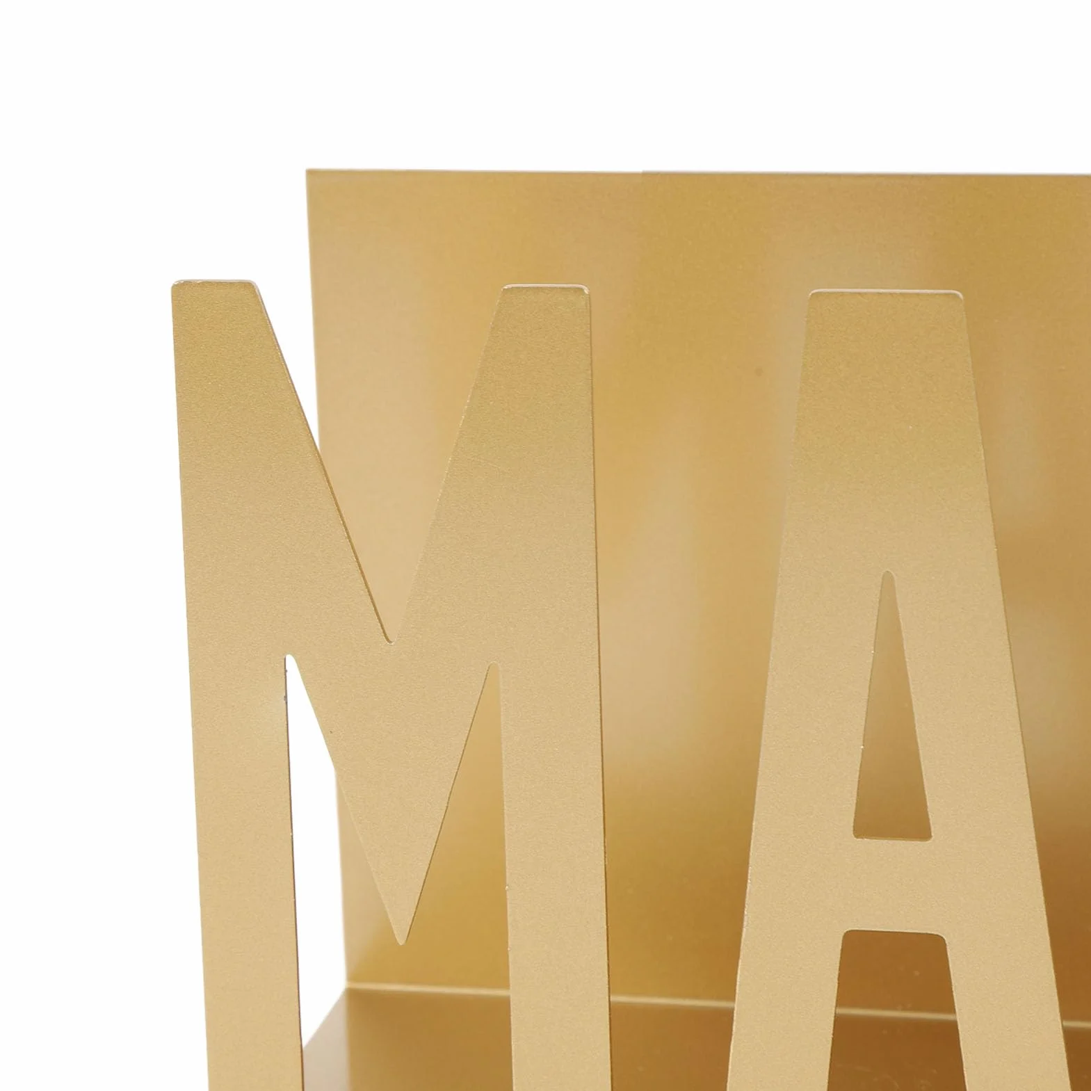 Support Courrier Métal Bureau Design Creux Factures Lettres Papiers (GOLD)
