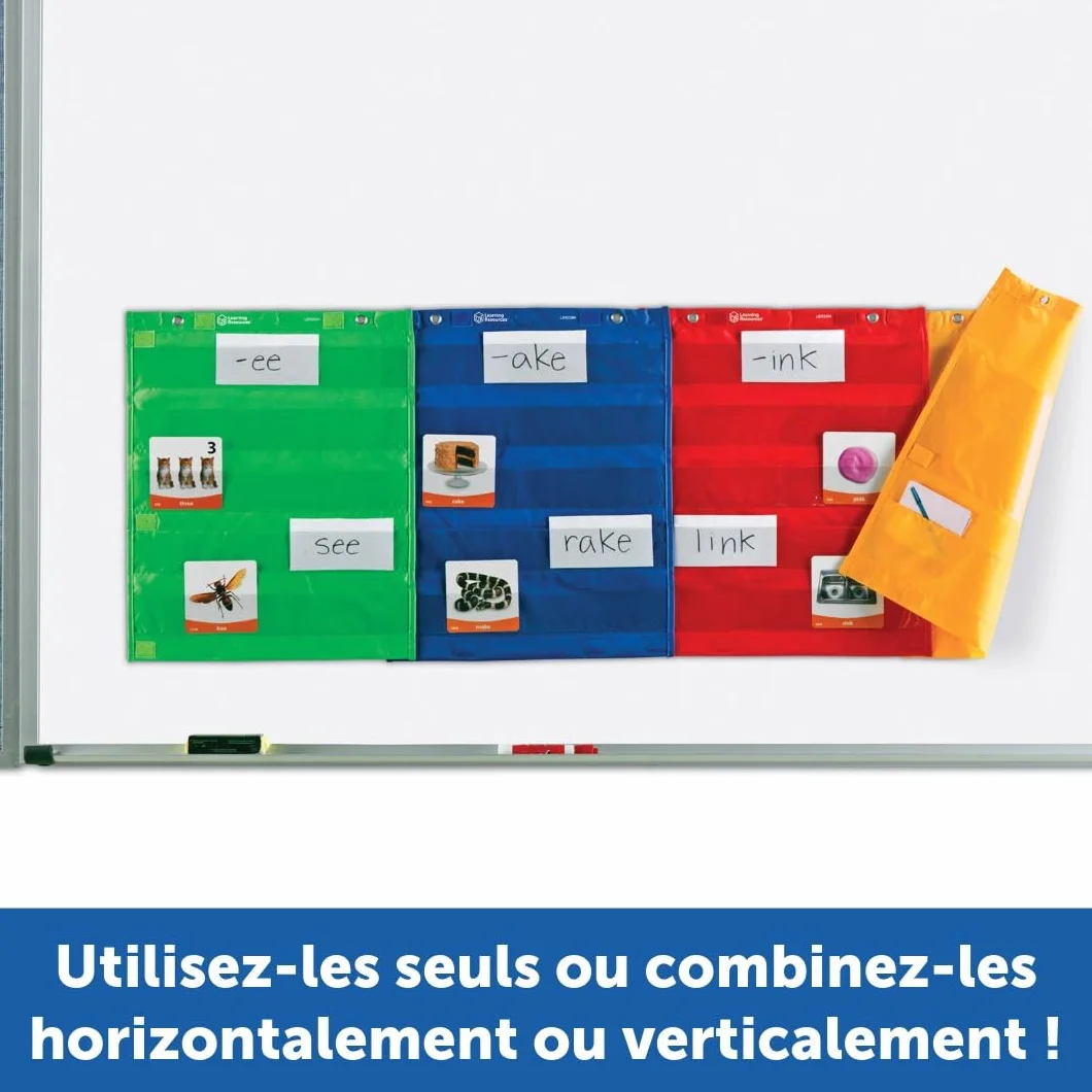 Learning Resources Tableaux Carrés pour Tableau à Poches Jeu de 4