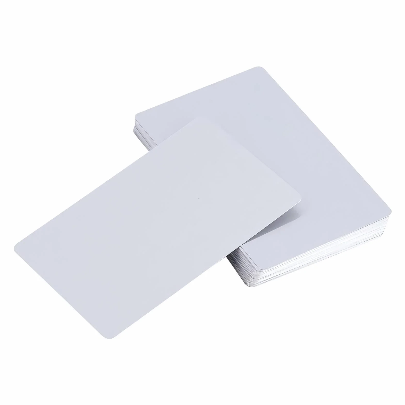 Cartes de visite en métal Fyearfly, 50 vierges, papier sublimation étanche, argent