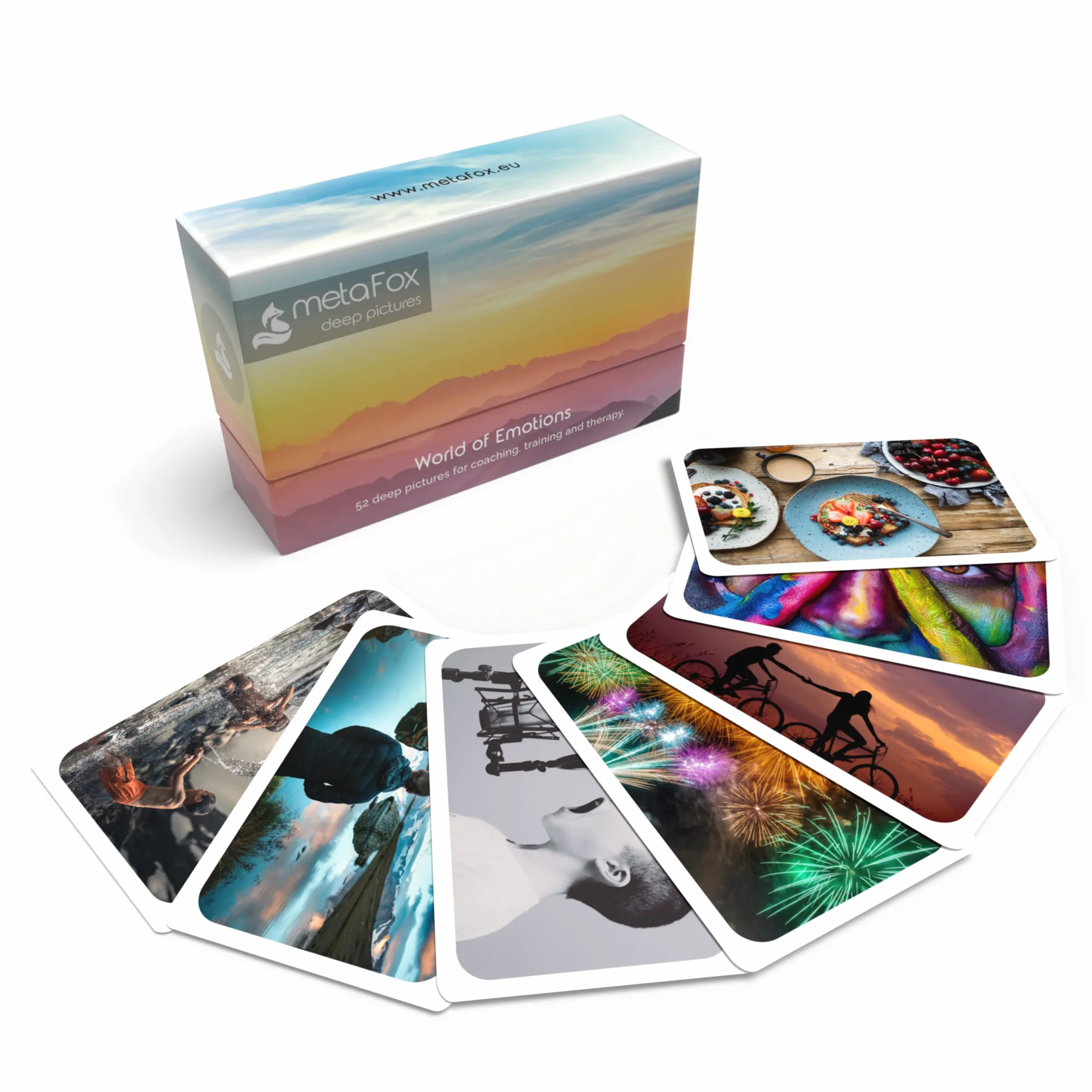 Cartes de coaching Mondes sentimentaux | 52 cartes d'image pour thérapie et intelligence émotionnelle