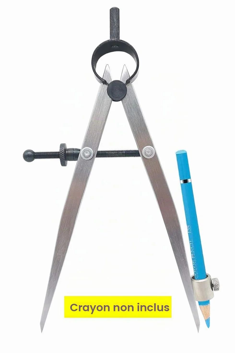 Compas professionnel précision 15,2 cm porte-crayon séparateur étrier boussole aile