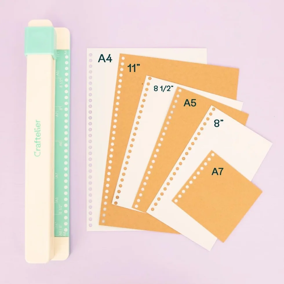 Relieuse manuelle 30 trous Perforatrice 6 anneaux blanche et noire A4 A5 A6 A7