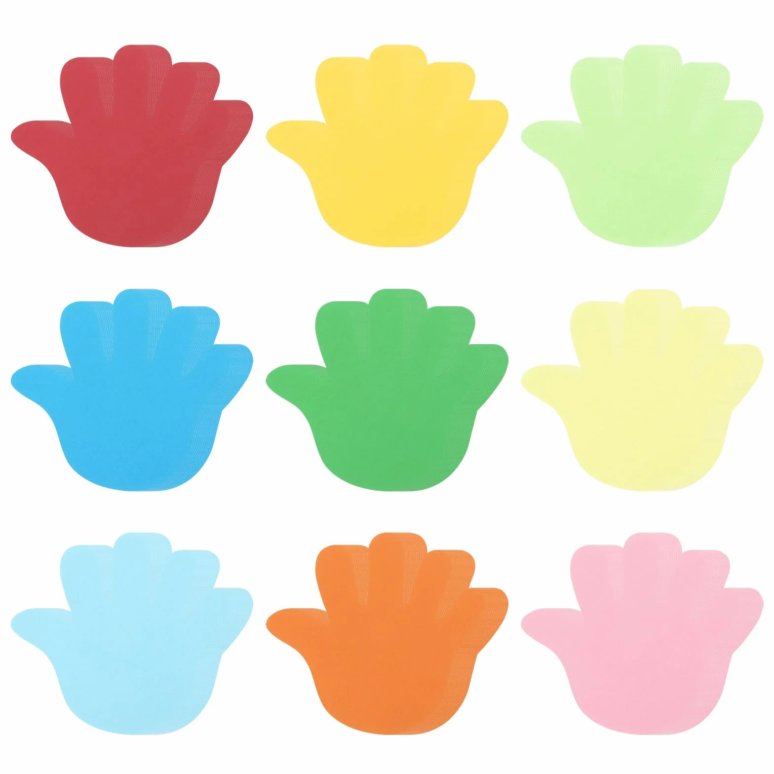 PATIKIL Découpes en Papier pour Tableau d'Affichage, 108 Pièces Formes de Mains Multicolores