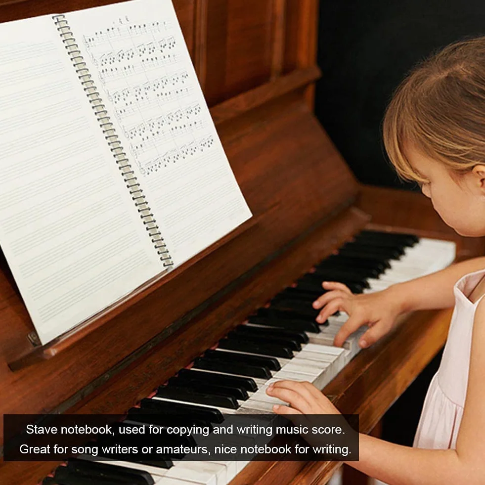 Carnet de Musique 50 Pages Jaune Papier à Écrire pour Compositeurs Étudiants Professeurs