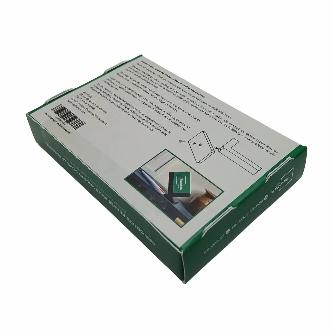Porte Carte de Visite Incliné Professionnel - Support de Carte de Visite pour Bureau - Contient Jusqu'à 30 Cartes, Finition Mate