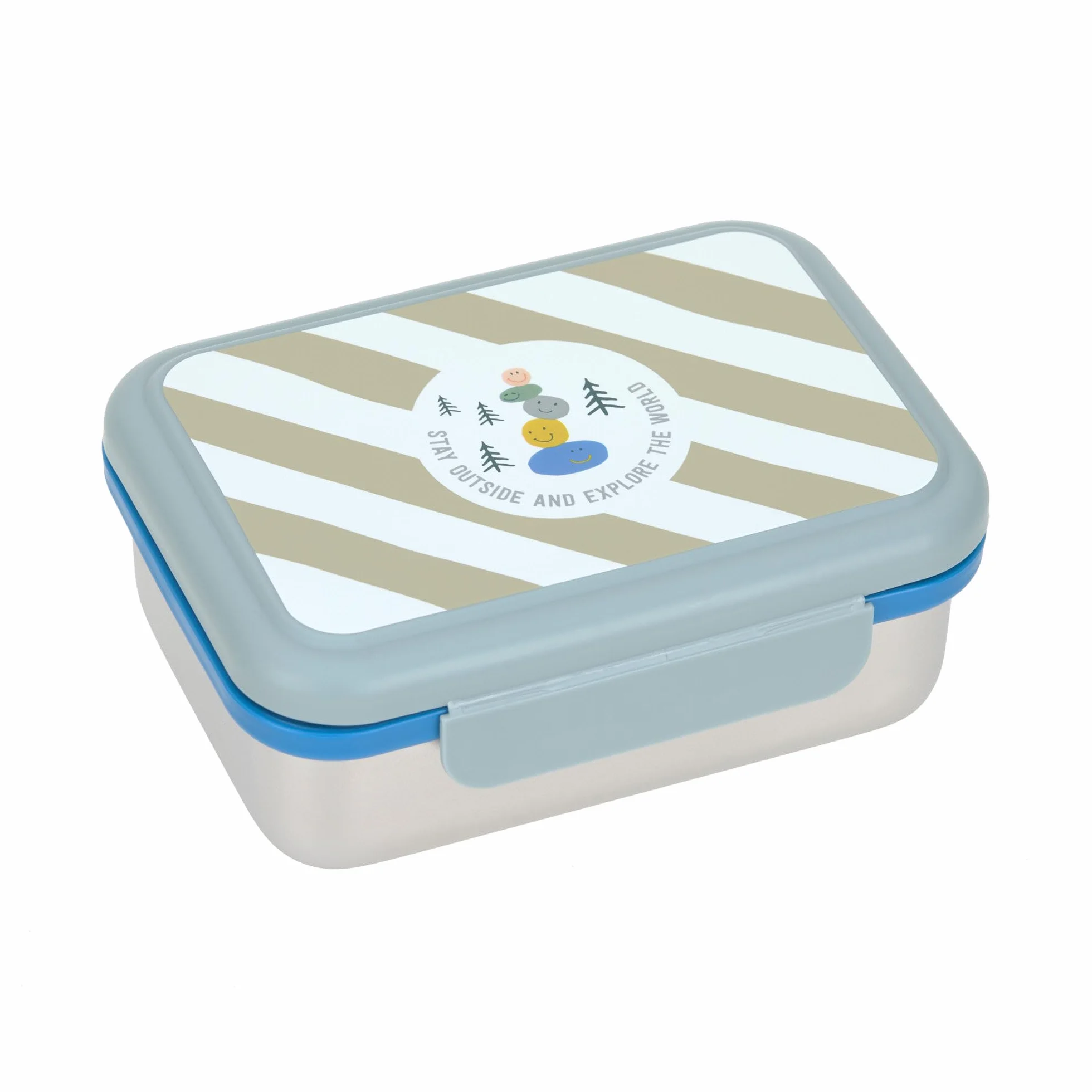 LÄSSIG Lunchbox acier inoxydable Sunny Explorer vert bleu