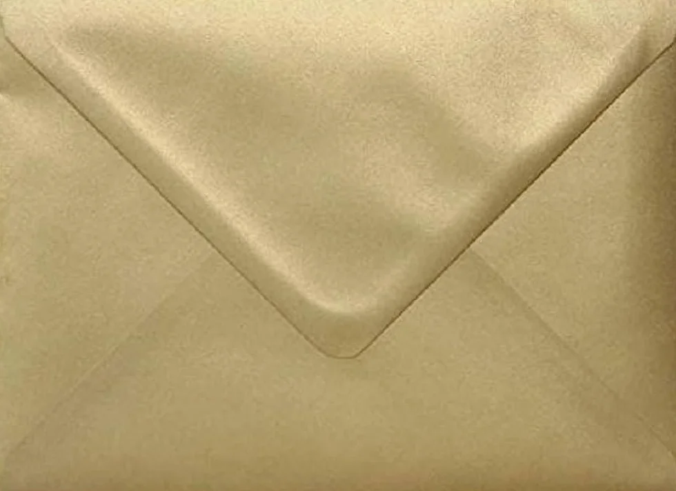 Enveloppes dorées métallisées C7/A7 Lot de 10