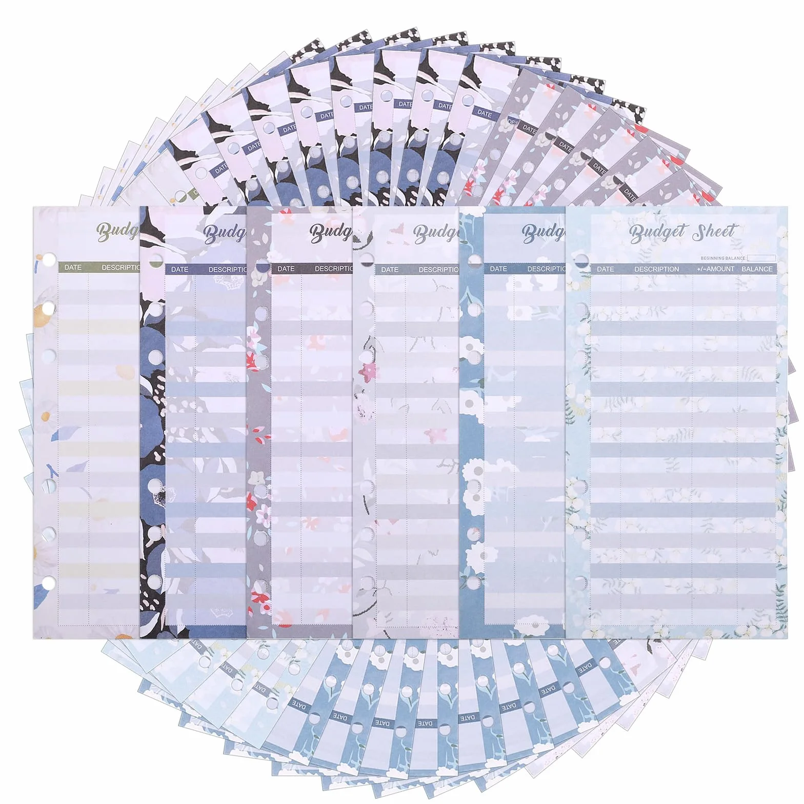 Feuilles A6 pour budget dépenses organisateur planification budgétaire