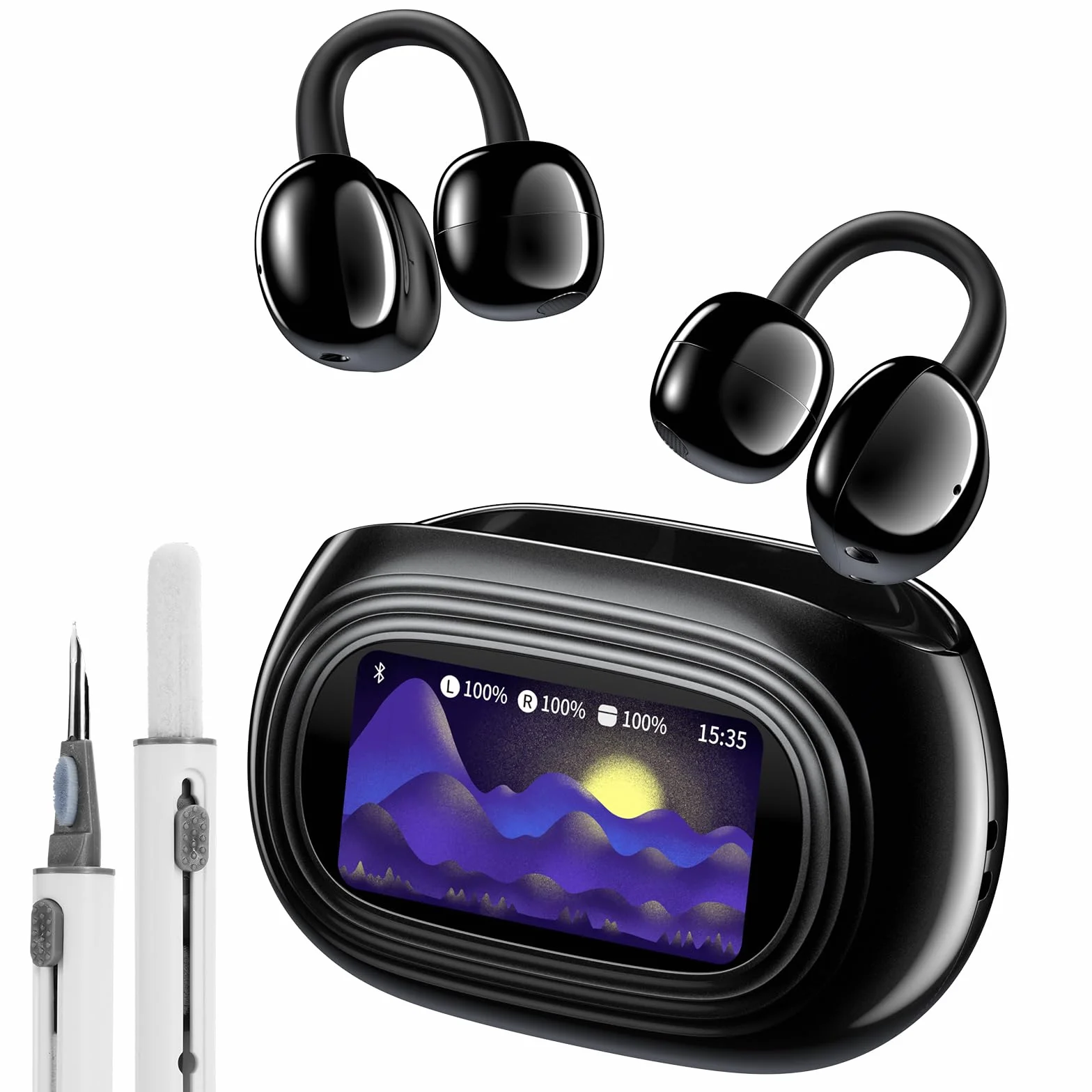 Kentfaith AI Écouteur Traducteur Instantané 150 Langues Bluetooth 6.0 Noir