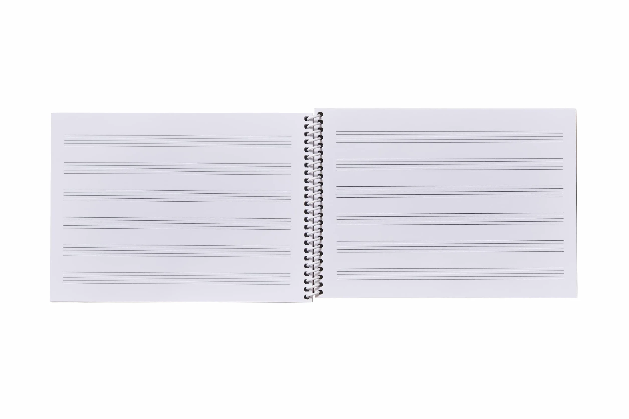 Cahiers de musique BASIC 6 - 6 pentagrammes 9 mm, 50 pages, A5 paysage, spirale, rouge