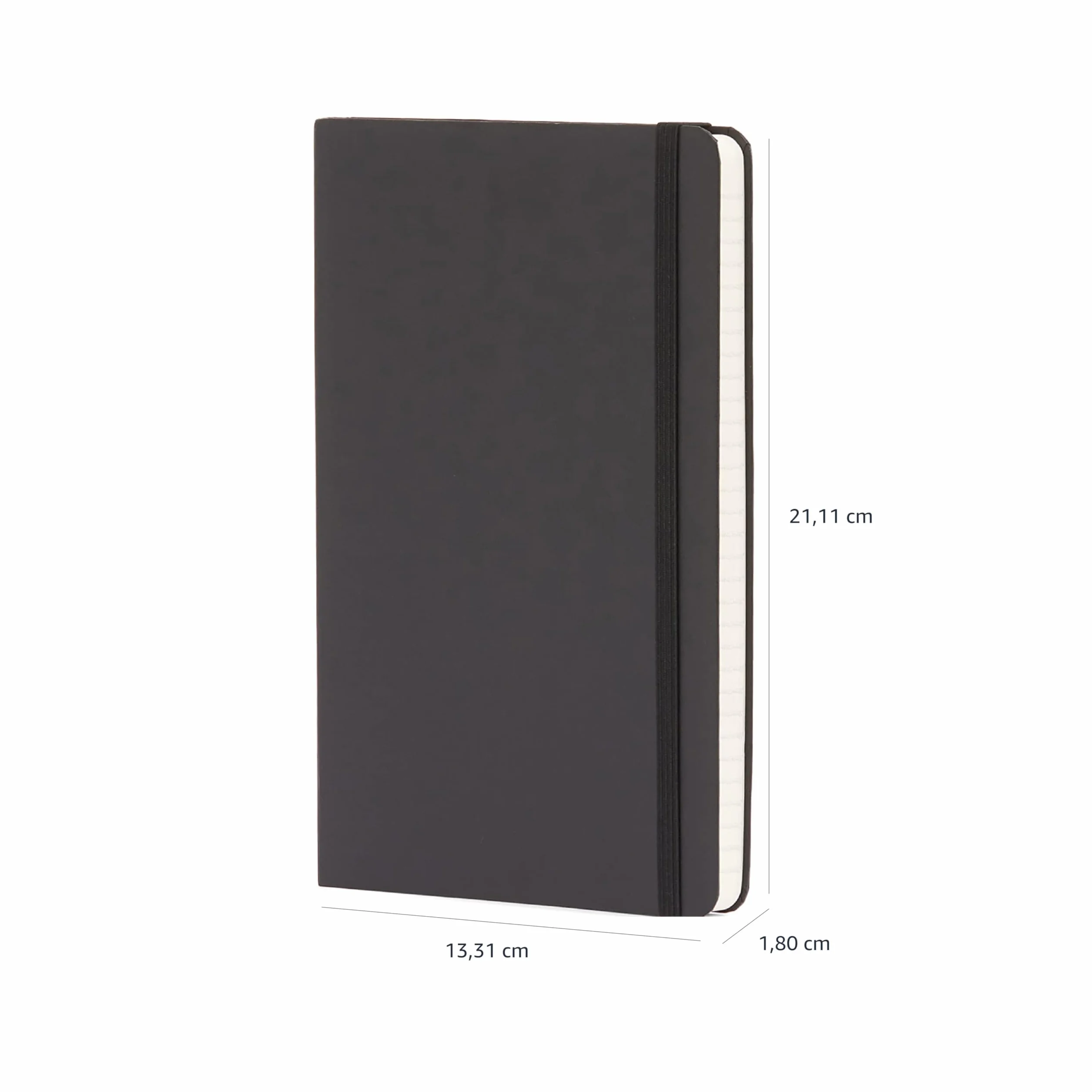 Amazon Basics Carnet classique A5 vierge Grand Format noir