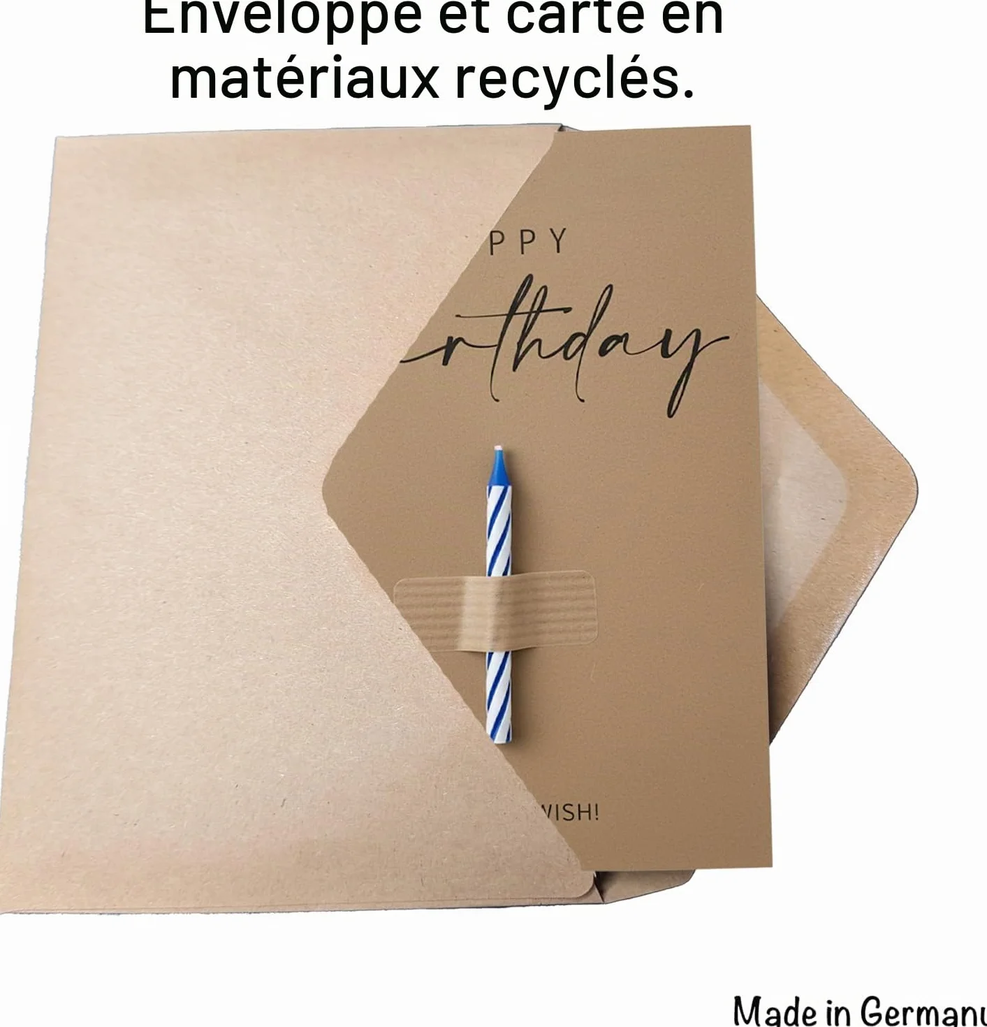 Carte d'anniversaire en papier recyclé 400 g/m² - The Lazy Panda Card Company