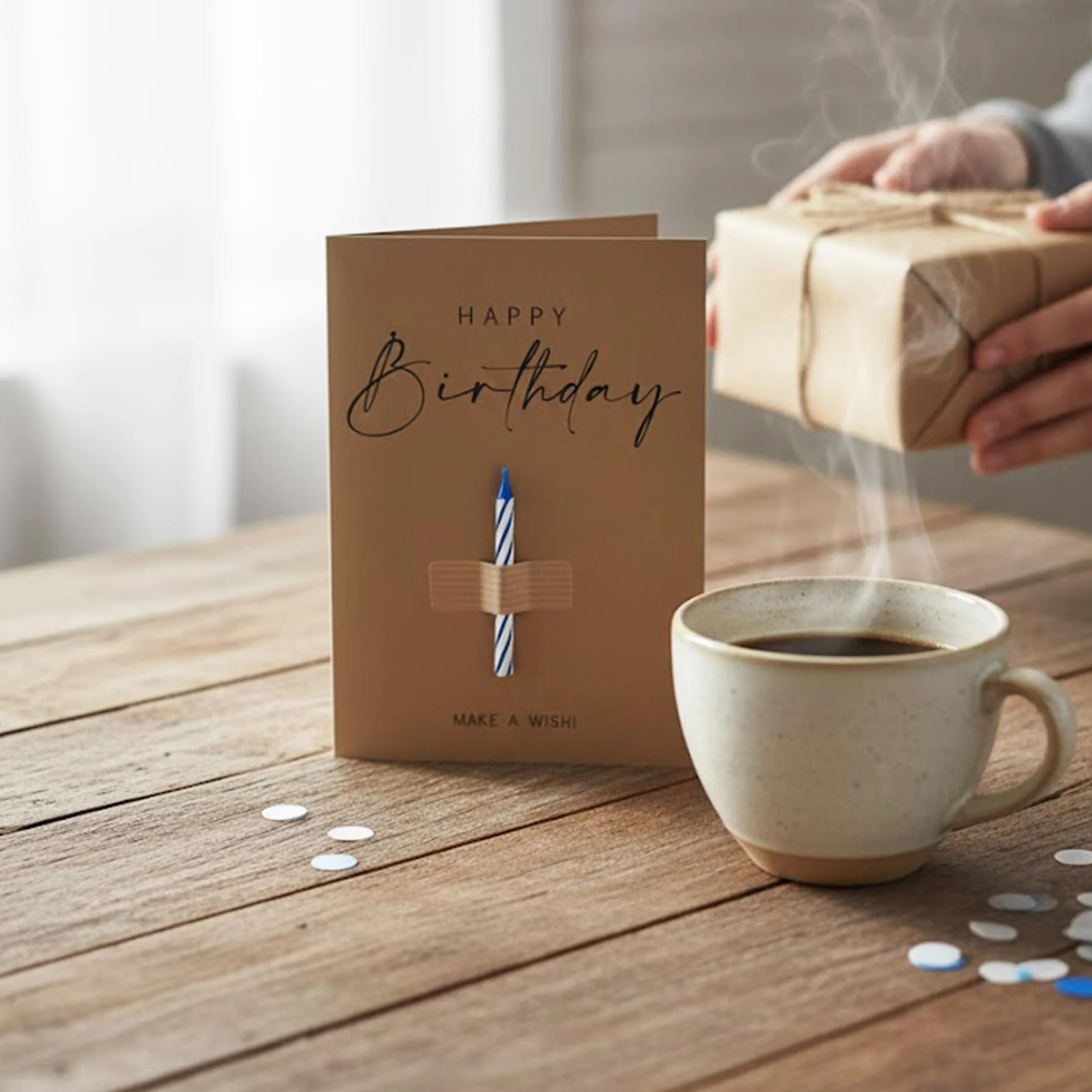 Carte d'anniversaire en papier recyclé 400 g/m² - The Lazy Panda Card Company