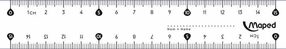 MAPED Règle Essentials 15 cm double graduation
