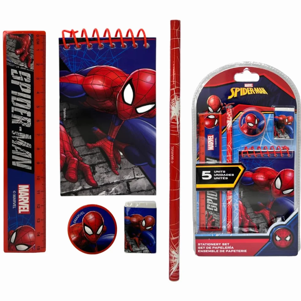 Disney Marvel Ensemble de papeterie 5 pièces Spiderman