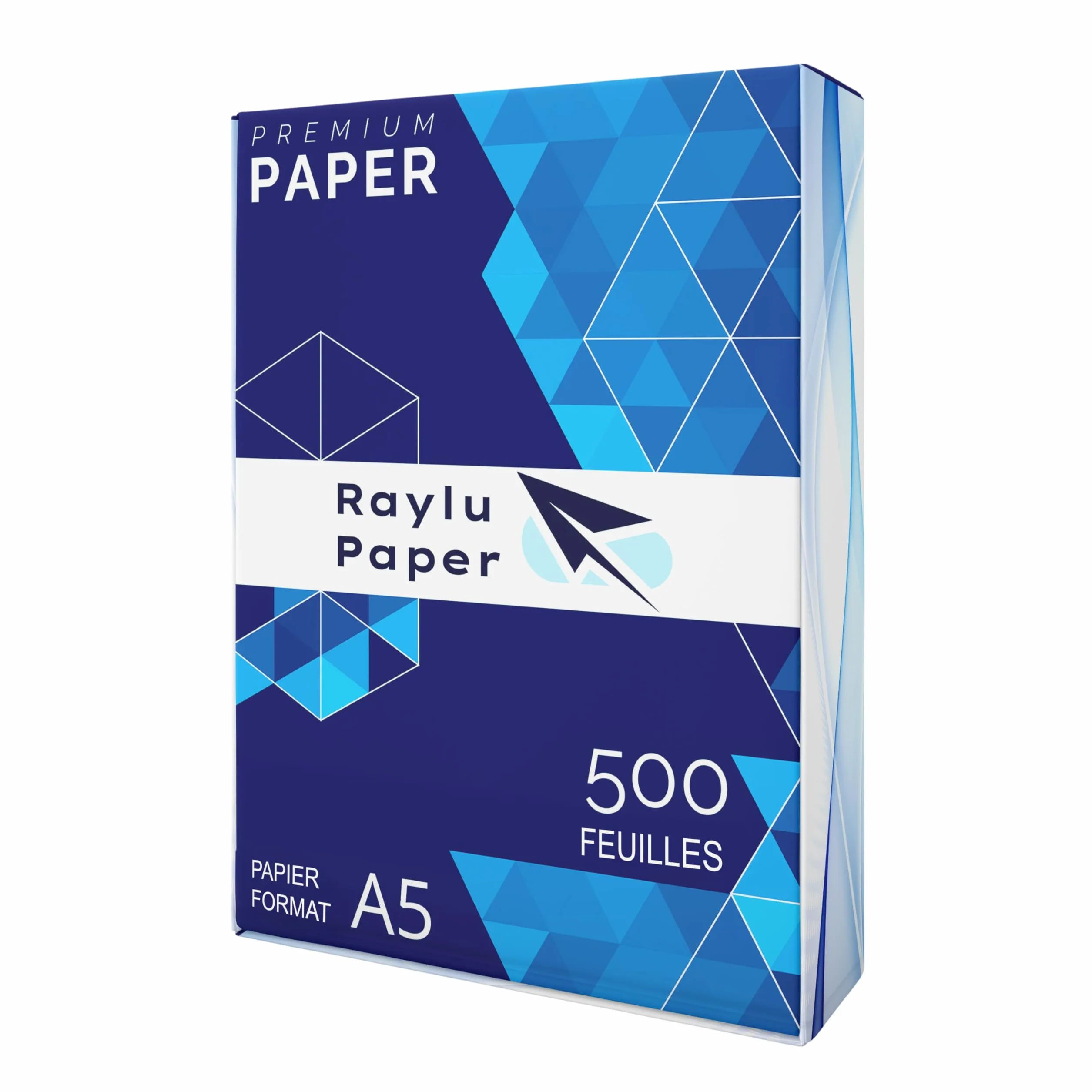 Raylu Papier A5 Multiusage Premium 500 Feuilles 80g pour Imprimantes Laser Jet d'Encre