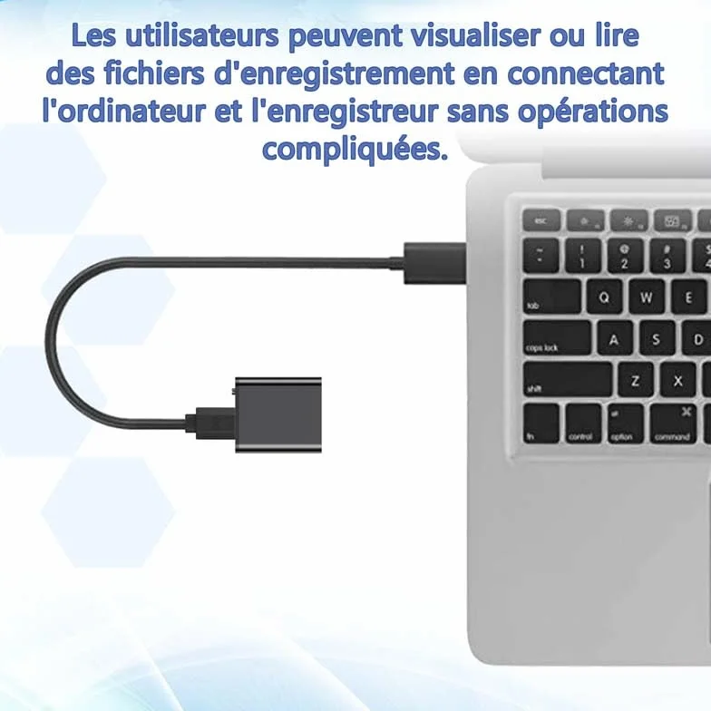 STTWUNAKE Mini dictaphone espion enregistreur vocal numérique 0,95 cm