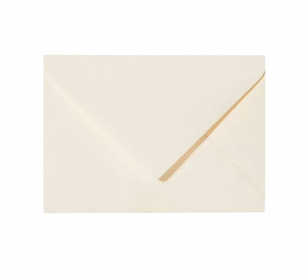 Enveloppes DIN C6 114 x 162 mm Lot de 50, fermeture humide, couleur crème