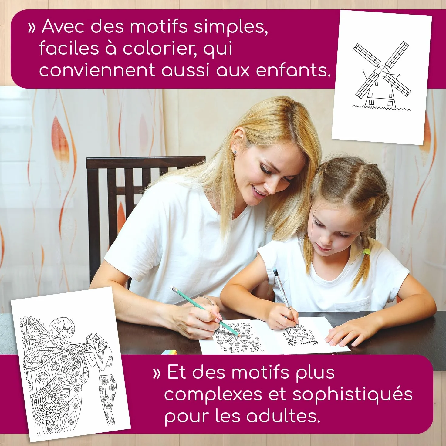 younikat Reisen Cartes postales à colorier 24 pcs DIN A6 Enfants Adultes à personnaliser