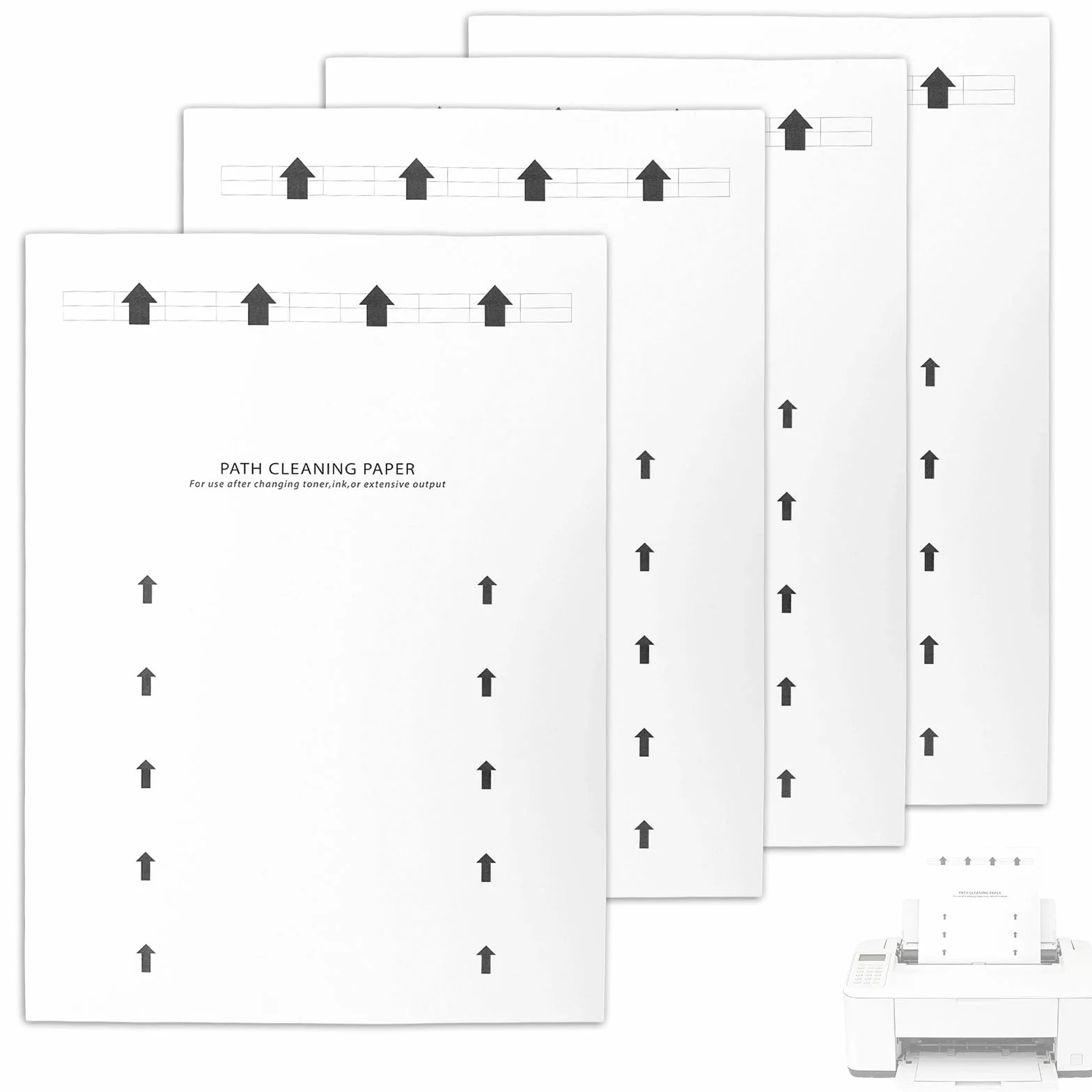 Papier de Nettoyage Pour Imprimante 28,5x21cm, Convient à la Plupart des Imprimantes à Jet d'Encre et Laser, Élimine Poussière des Rouleaux