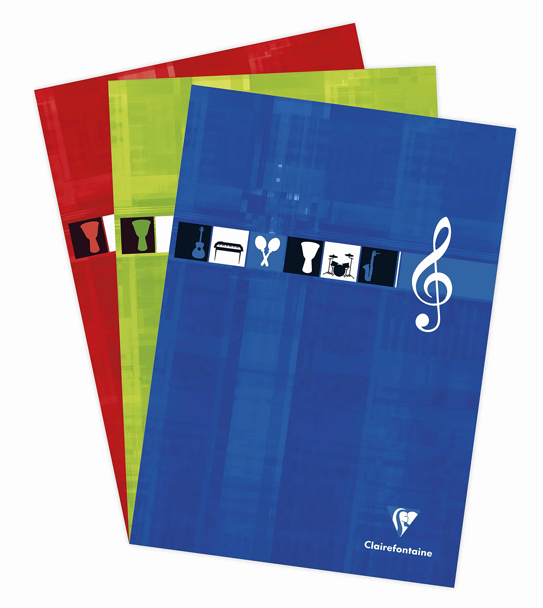 Clairefontaine Bloc Musique A4 21x29,7 cm 100 Pages 12 Portées Papier Blanc 90 g