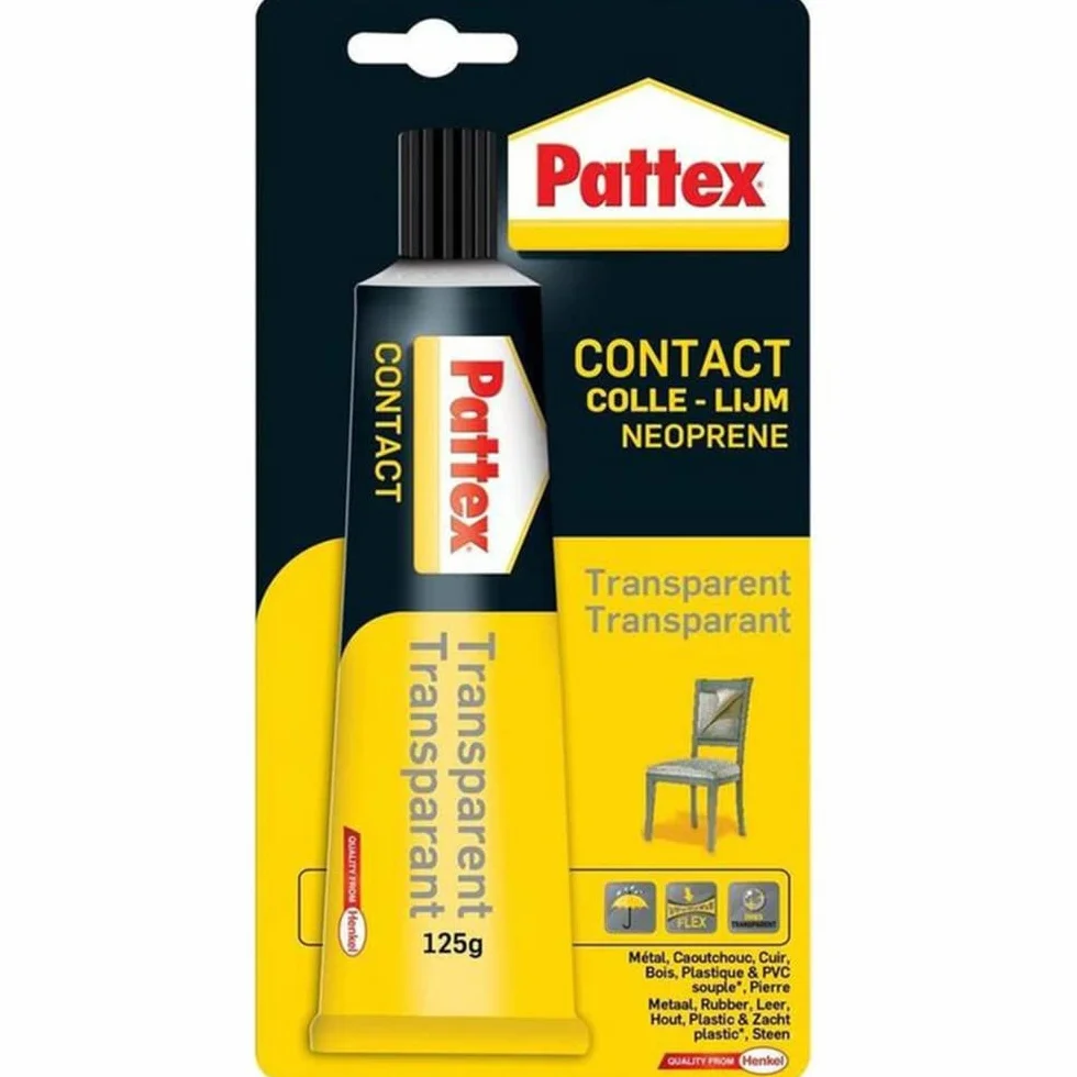 Pattex Colle contact néoprène transparente tube 125 g