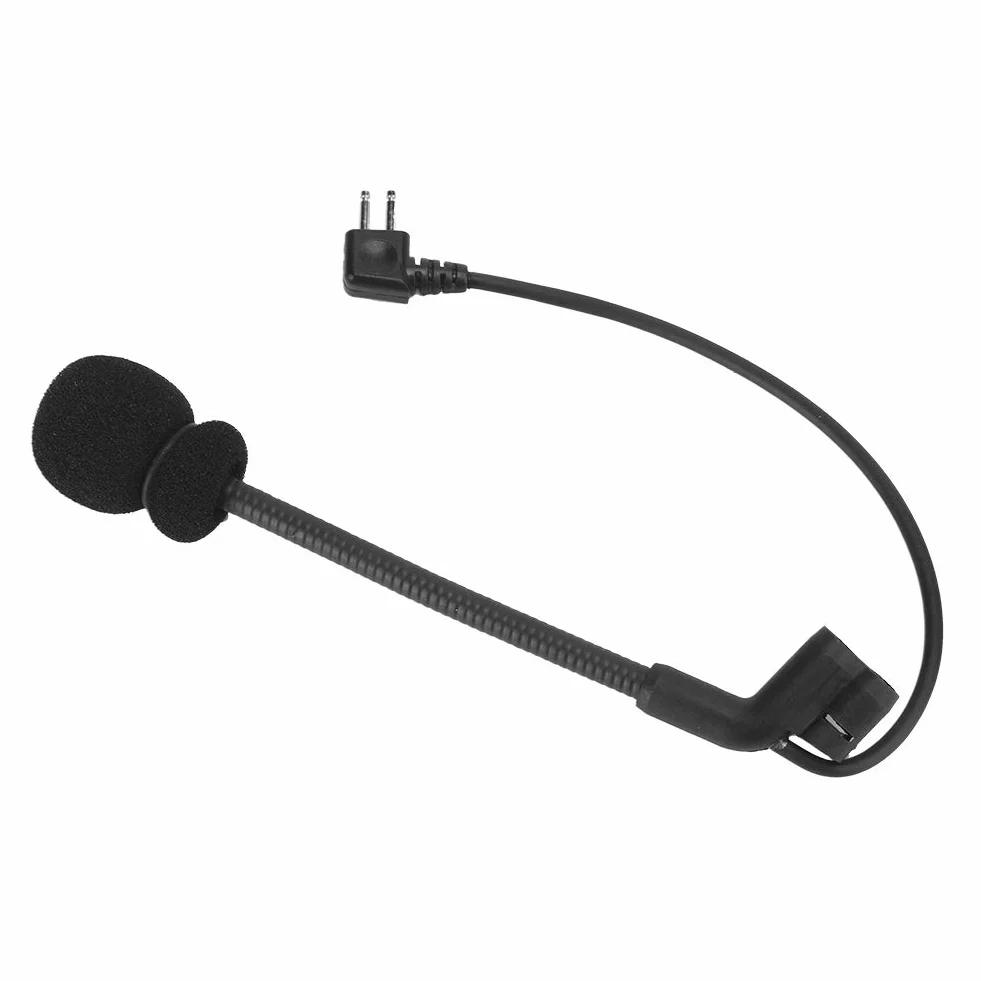 Zerone Microphone Z Tactics Noir 2 Broches Compatible Comtac II H50 Réduction Bruit ABS